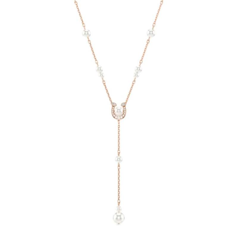 Swarovski Symbolica Year Of The Horse Limited Edition Horseshoe Pattern Cubic Zirconia Necklace Unisex necklace Rose-Gold White 5741463 Box (Random Color)