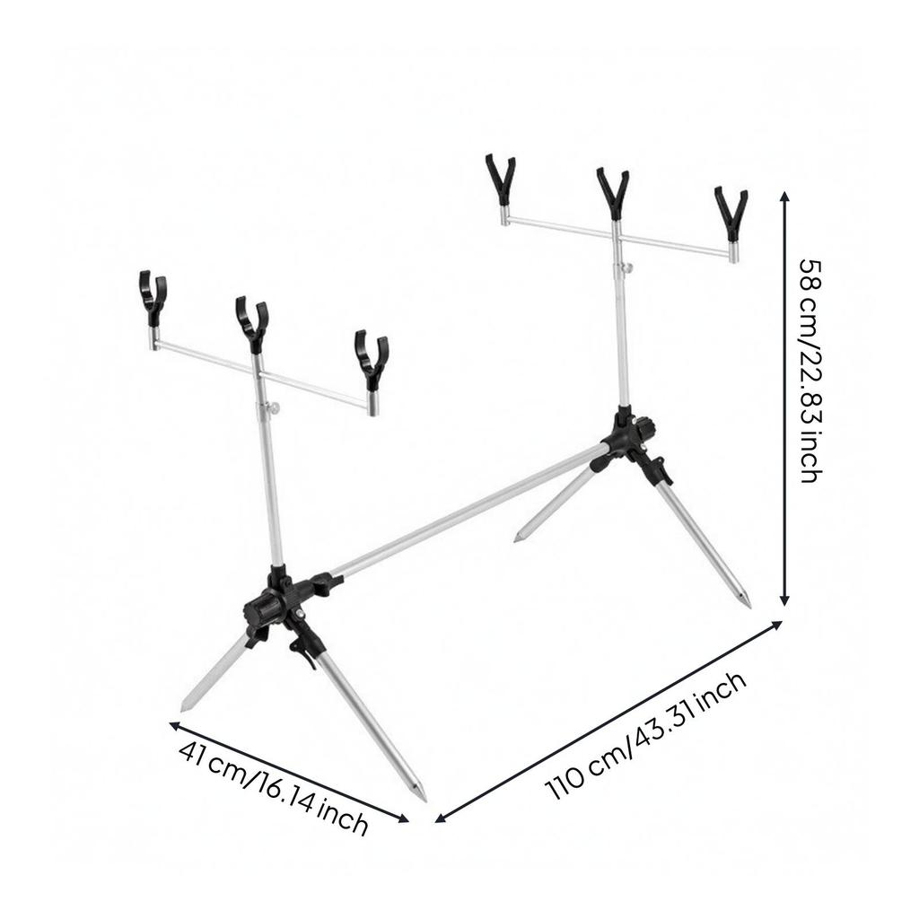 Bank Fishing Rod Stand Detachable Support Long-Lasting for Anglers