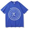Hot Sale Mens High Quality Cotton Crewneck Funny Pi Print Summer Loose Tshirt Short Sleeve Gothic Oversized Tshirt Casual Tops