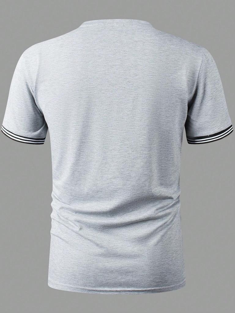Luxury Brand T-Shirt 2024 Men'S Spring And Summer Leisure Sports Breathable Comfortable Beach Wind Stitched Stripe Color