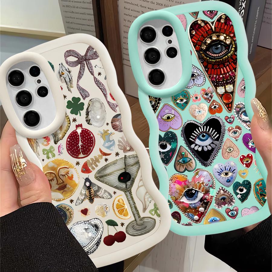 Soft Phone Cover Case for Samsung Galaxy S23 Plus S20 FE S22 Ultra A25 S21 S25 S24 A26 A34 A24 A54 A55 A36 A35 Personality Love