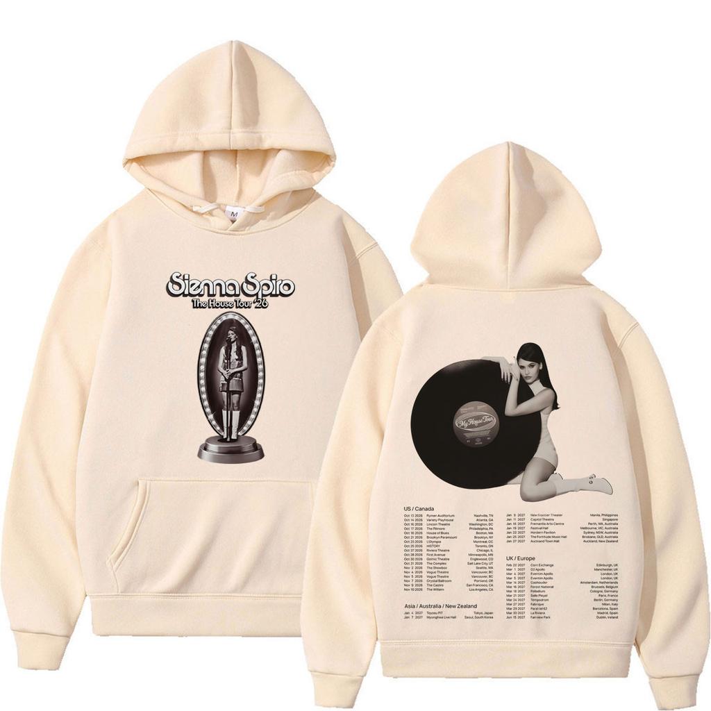 2026 Hot Sale Sienna Spiro My House Tour 2026 Graphic Hoodie Men Women Fashion Pullover Long Sleeves Casual Loose Vintage Sweatshirt Fan Gifts