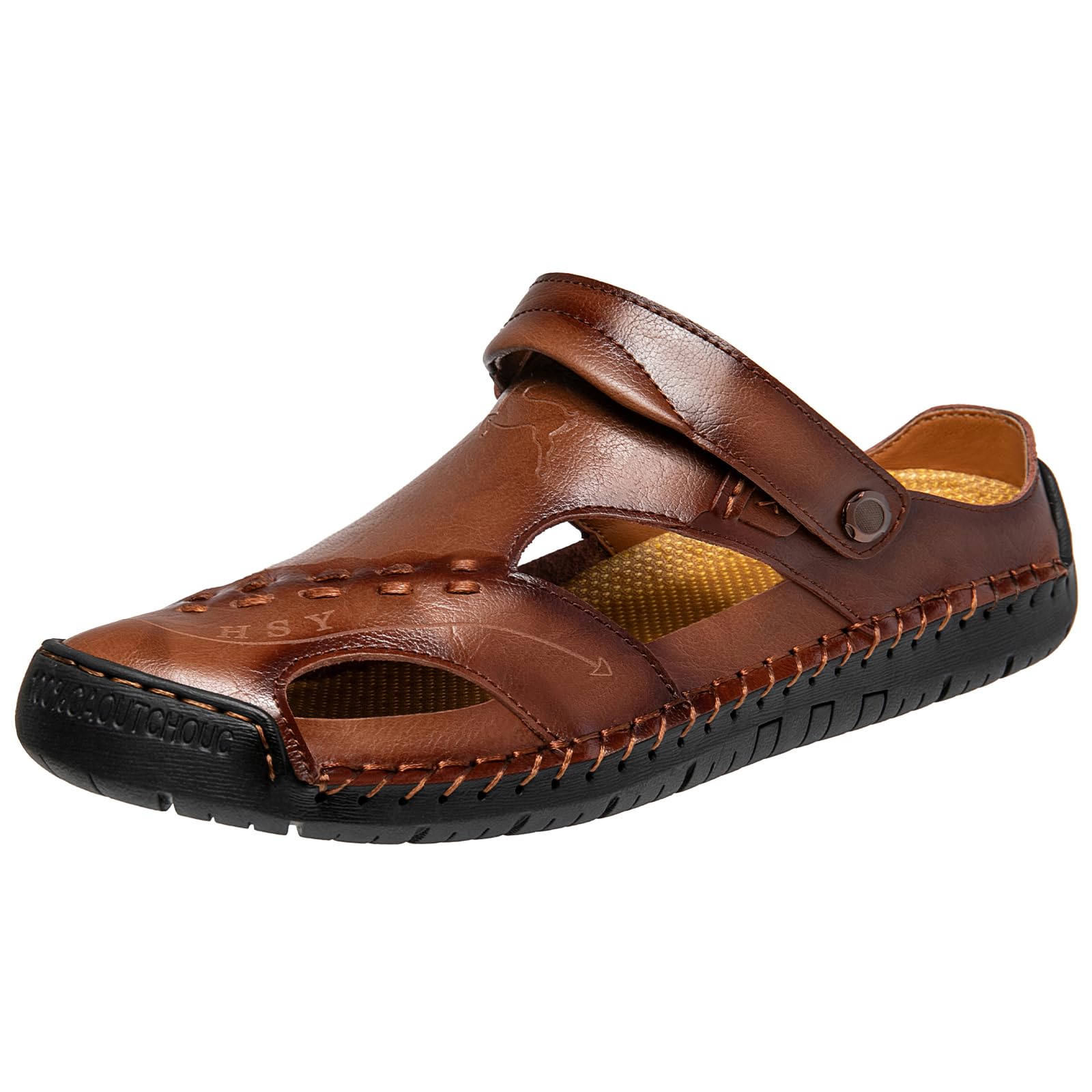 Sport Platform Outdoor Genuine Khaki [STRDEOUT] Men s Sandals, Sandals, Office, Driving, Wear, Business, Casual, Leather, 2-Way, Comfortable, Stylish,
