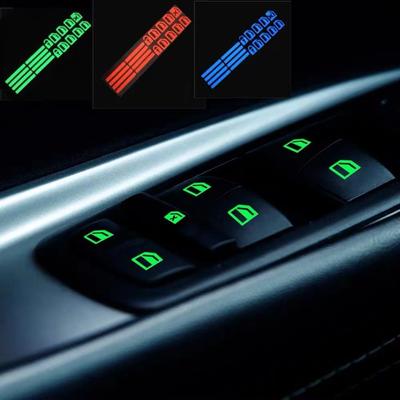 Auto Fenster Taste Leuchtende Aufkleber Heber Schalter Nacht Fluoreszierende Aufkleber Auto Innen Aufkleber Auto