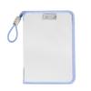 Transparent Zipper Pouch A4 Letter Size File Folder with Handle Portable Document Organizer for Office School Travel Supplies