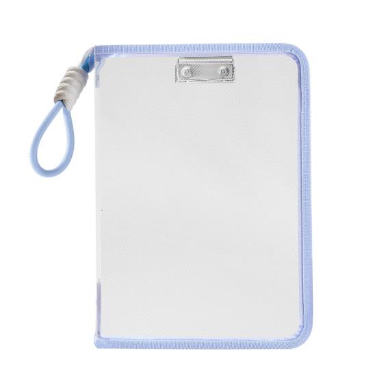 Transparent Zipper Pouch A4 Letter Size File Folder with Handle Portable Document Organizer for Office School Travel Supplies