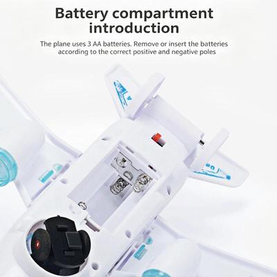 Electric Airplane Toy With Led Light And Sound Automatic Moving Airplane Model Toy Airplane Model For Birthday Kids