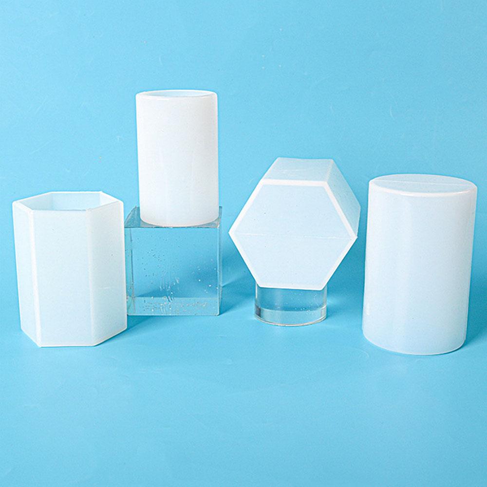 Silicone World Cylinder Hexagon Silicone Mold DIY Epoxy Resin Mold Candle Mould Aromatherapy Candle Wax Molds Clay Plaster Mould