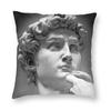Michelangelo The David Pillowcase Polyester Linen Velvet Printed Zip Decor Home Cushion Cover