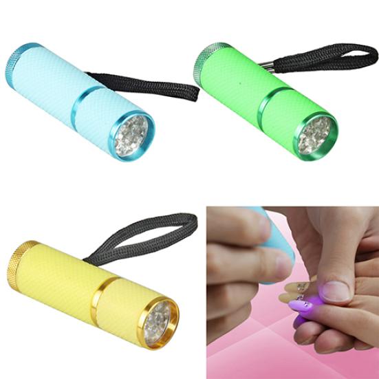 Tragbarer Mini-Nageltrockner mit 9 LEDs, UV-Gel-Nagellack-Härtungslampe, Taschenlampe