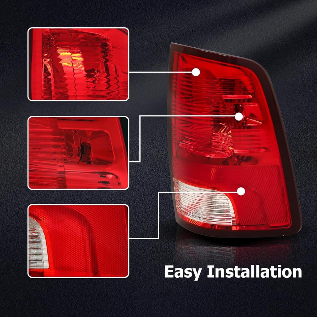 Tail Light Replacement for 2009-2018 Ram 1500 2500 3500, Passenger & Driver Side