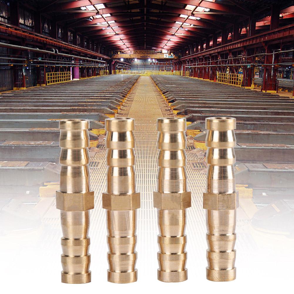 Brass Fitting Hose Barb Tail Reducer Reducing Plug Connector (8mm-8mm 4pcs)