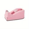 1pc Pink PVC Tape Dispenser with Clear Window for Office, Home, Crafts Ideal Gift for Halloween, Thanksgiving, Christmas, Easter, Cute Tape Dispenser