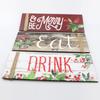 3PCS Christmas Wood Home Sign Be Merry & Eat & Drink Pattern Merry Christmas Front Door Sign for