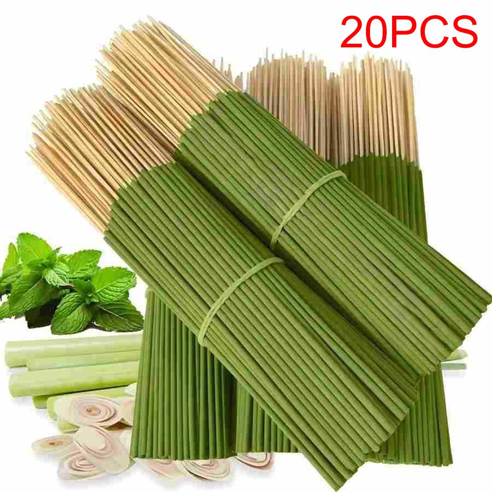 

Удлиненное масло лемонграсса Палочка лемонграсса - Время горения 45 минут, Аромат лета искусственного дерева для дома, кемпинга, двора 20Pcs