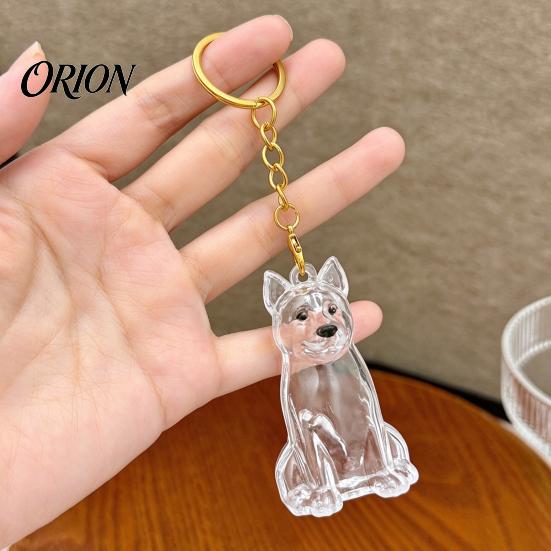 Pet Loss Sympathy Gift Hair Memorial Keychain, Dog Keepsake Holder, Transparent Jewelry Bottle Pendant, Portable Commemorative Charm for Keys
