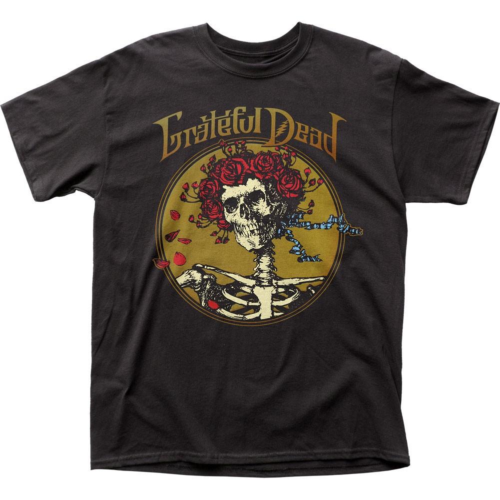 Grateful Dead Grateful Skull Мужская футболка Музыка Классическая футболка группы Новая Черная XXL