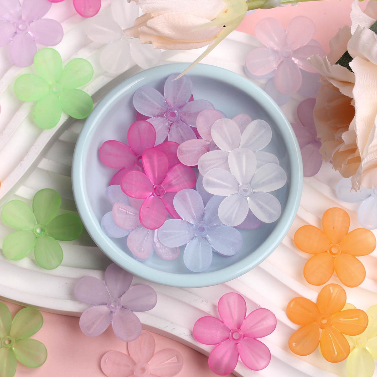 

5 лепестков, аксессуары для цветов, материал ручной работы, 28,5 мм, модный сосуд, изготовление своими руками, матовый полупрозрачный 40pcs разноцветный