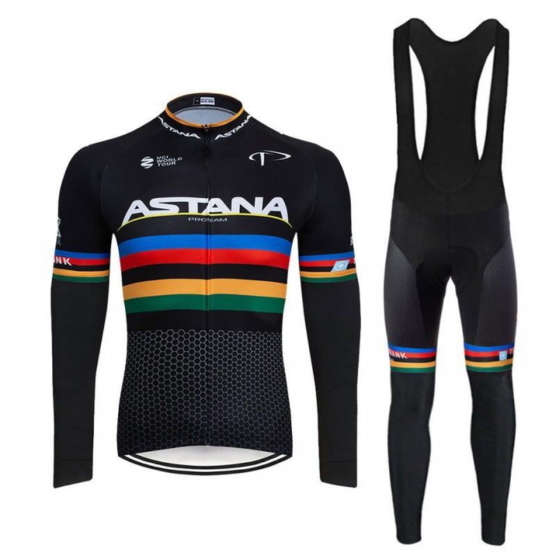 Unisex Long Sleeve Fleece-Lined Cycling Jersey Mountain Road Bikes Wear