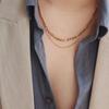Double Layer Figaro Chain Necklace: Bestselling Titanium Steel Clavicle Accessory for Women