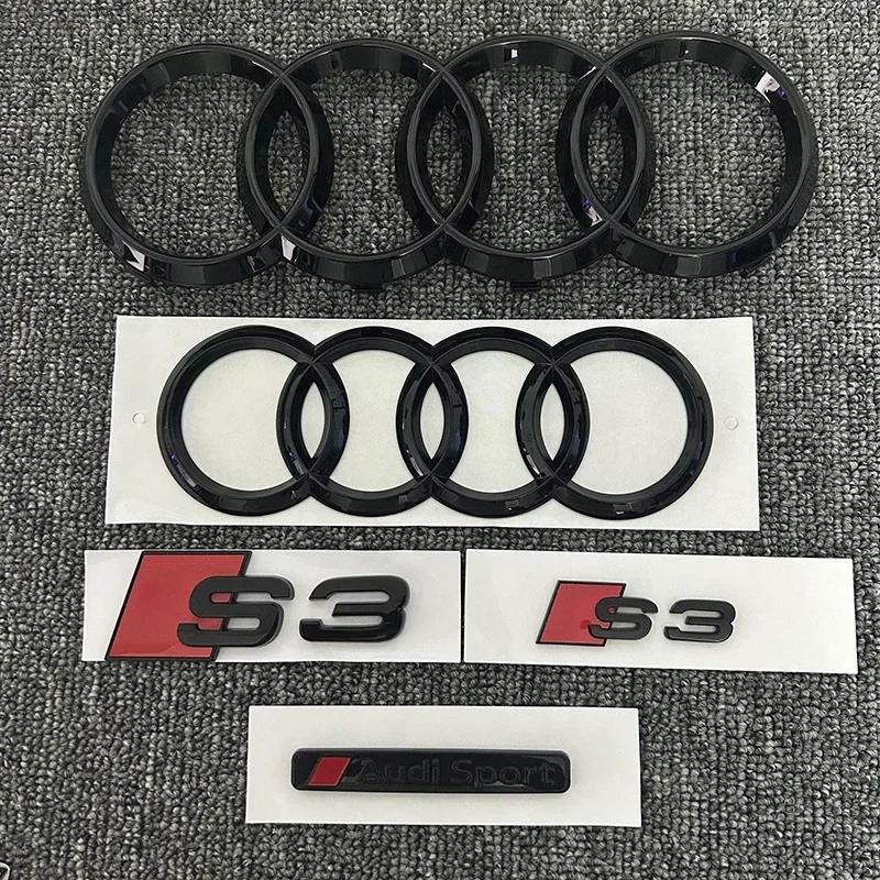 AUDI S3 4Ring logo ABS Black