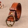 Women's Genuine Leather Hollow Pin Buckle Belt - Fashionable, Versatile, Retro Casual Waist Belt for Jeans