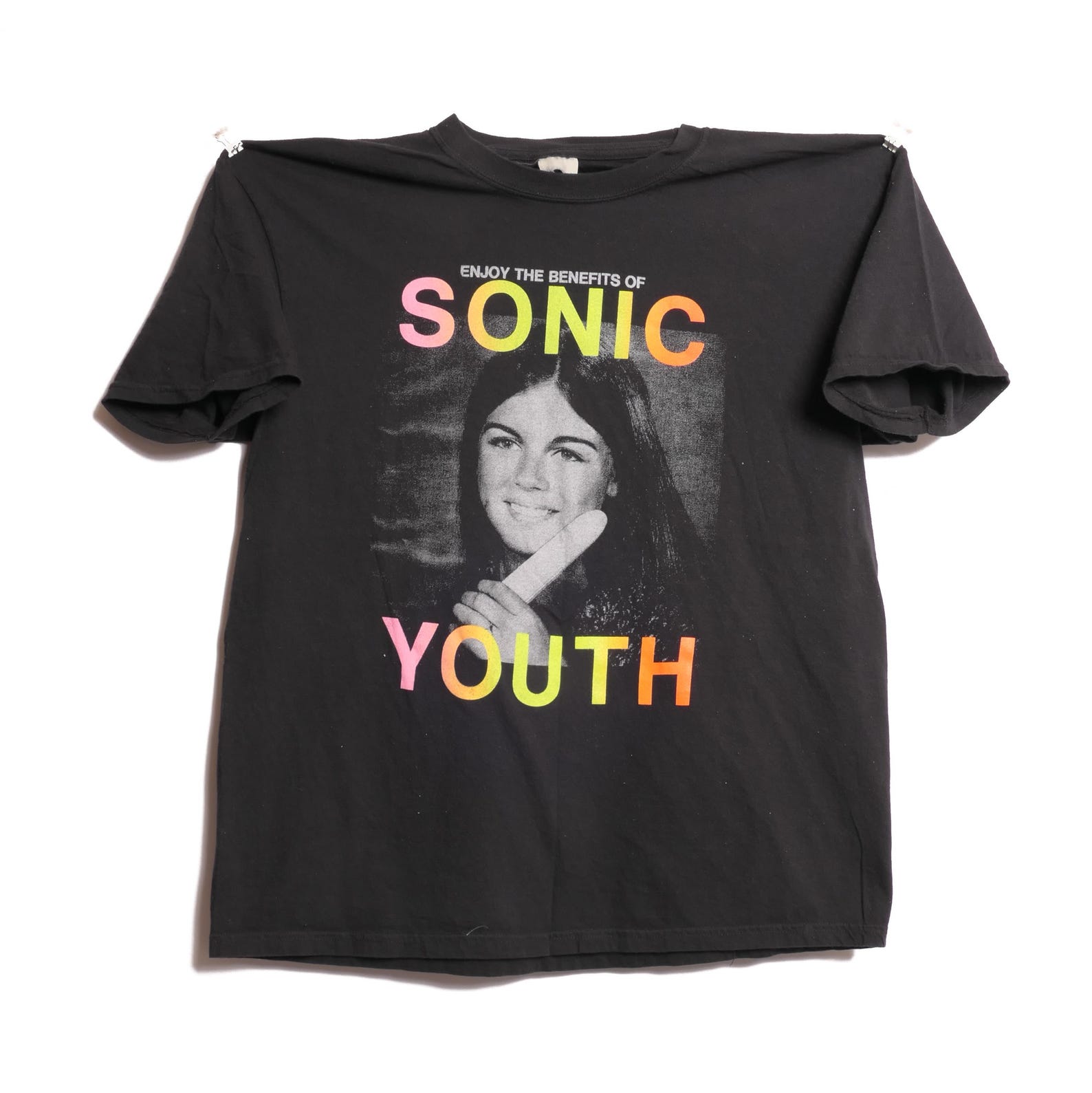 Sonic Youth Enjoy The Benefits Band Tee Breeders Band Alternative Punk American Rock Roll Grunge Sub Pop Faded Heavyweight Tour Shirt XL L