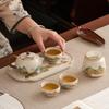 "A Thousand Li of Rivers and Mountains" Luxury Tea Set – Teapot & Teacups Gift for Teachers, Elders, Leaders