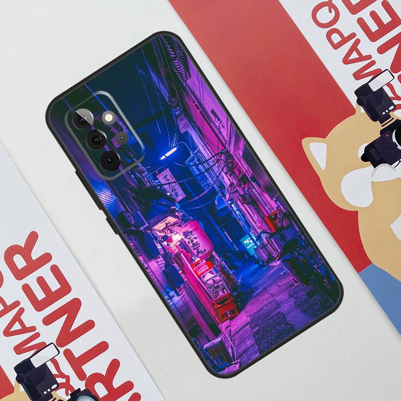 Japansk Nattstad Estetik Mobilskal För Samsung Galaxy A53 A33 A23 A13 A52 A32 A22 A12 A51 A71 A14 A24 A34 A54 A21S