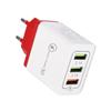 QC3.0 3-Port USB Fast Charger with EU/US Plug for Smartphones