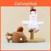 Cute And Cozy Plush Chicken Keychain Perfect Bag Accessory With Egg Laying Design