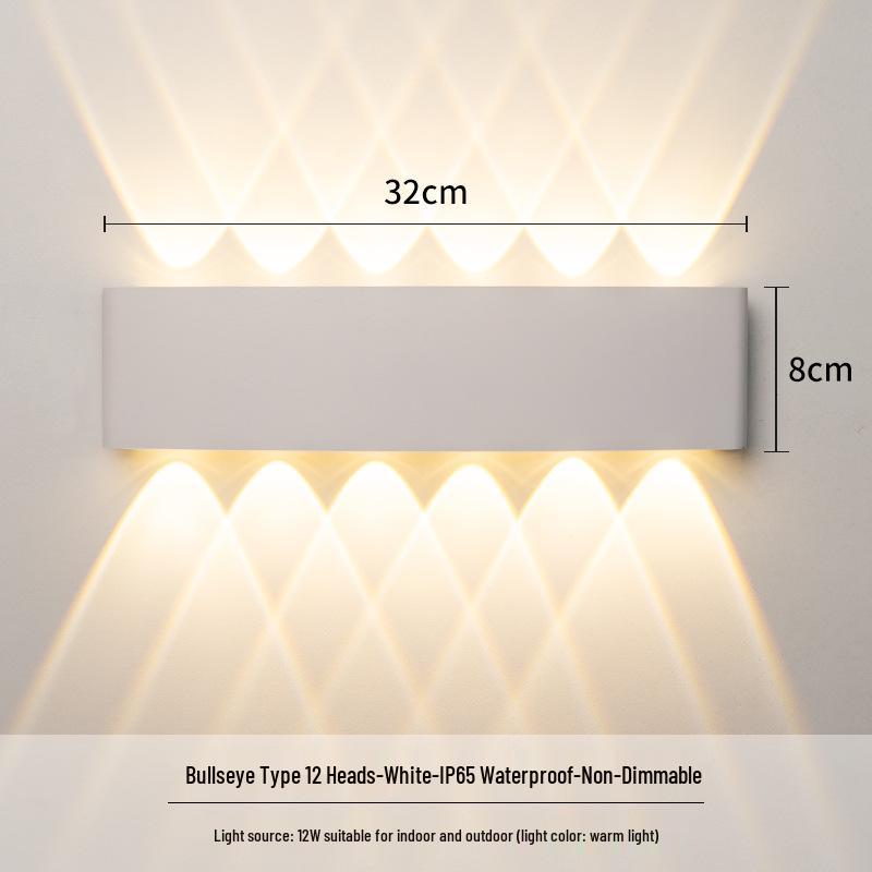 Double Head LED Exterior Wall Light for Outdoor Use - Waterproof and Super Bright for Villa, Courtyard, Corridor, or Aisle.