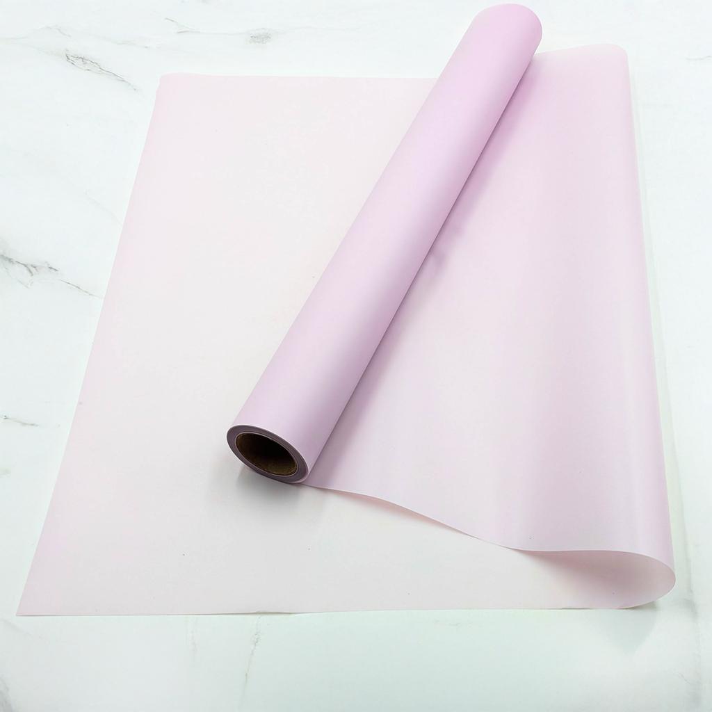 Matte Floral Film - "Matte 90'S" - Lavender - Roll 58Cm X 20M