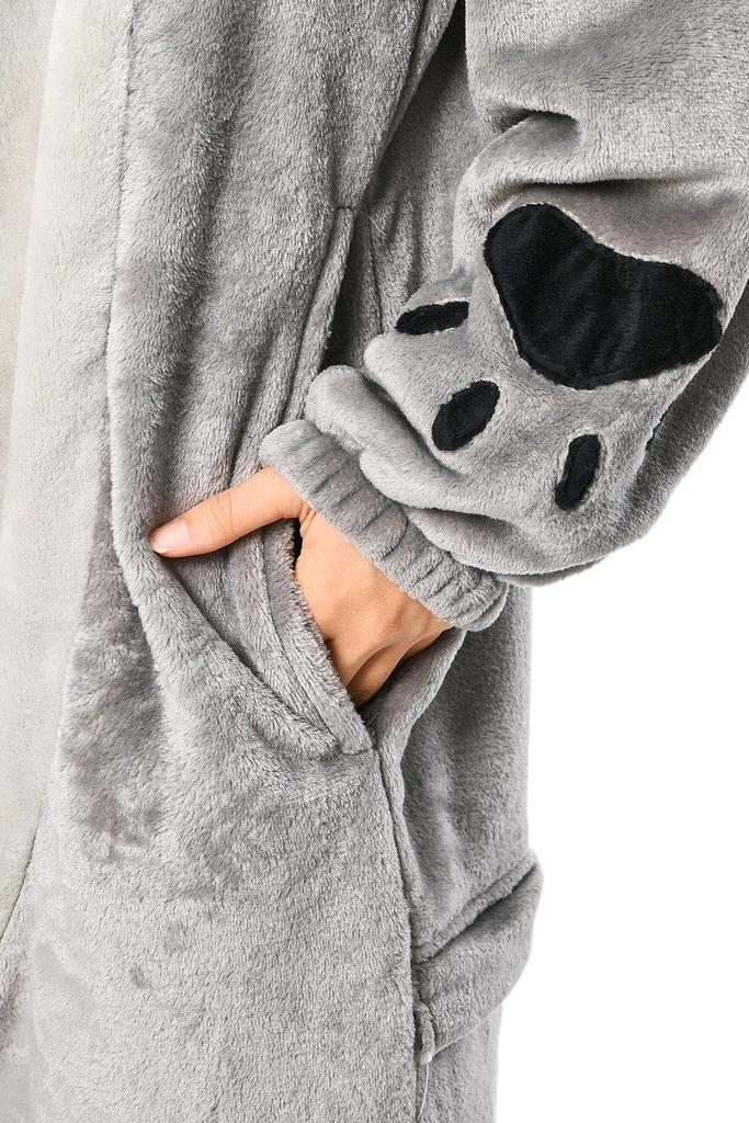 OLAOLA Cat Kigurumi Soft Animal Fancy Fluffy Winter Cold Protection L Pajamas, Blue, Cute, Adult, Loungewear, Costume, Dress, Pajamas, Flannel,