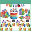 Roblox Rainbow Friends Birthday Party Supplies Complete Kit With Balloons Cake Topper Banner And More!