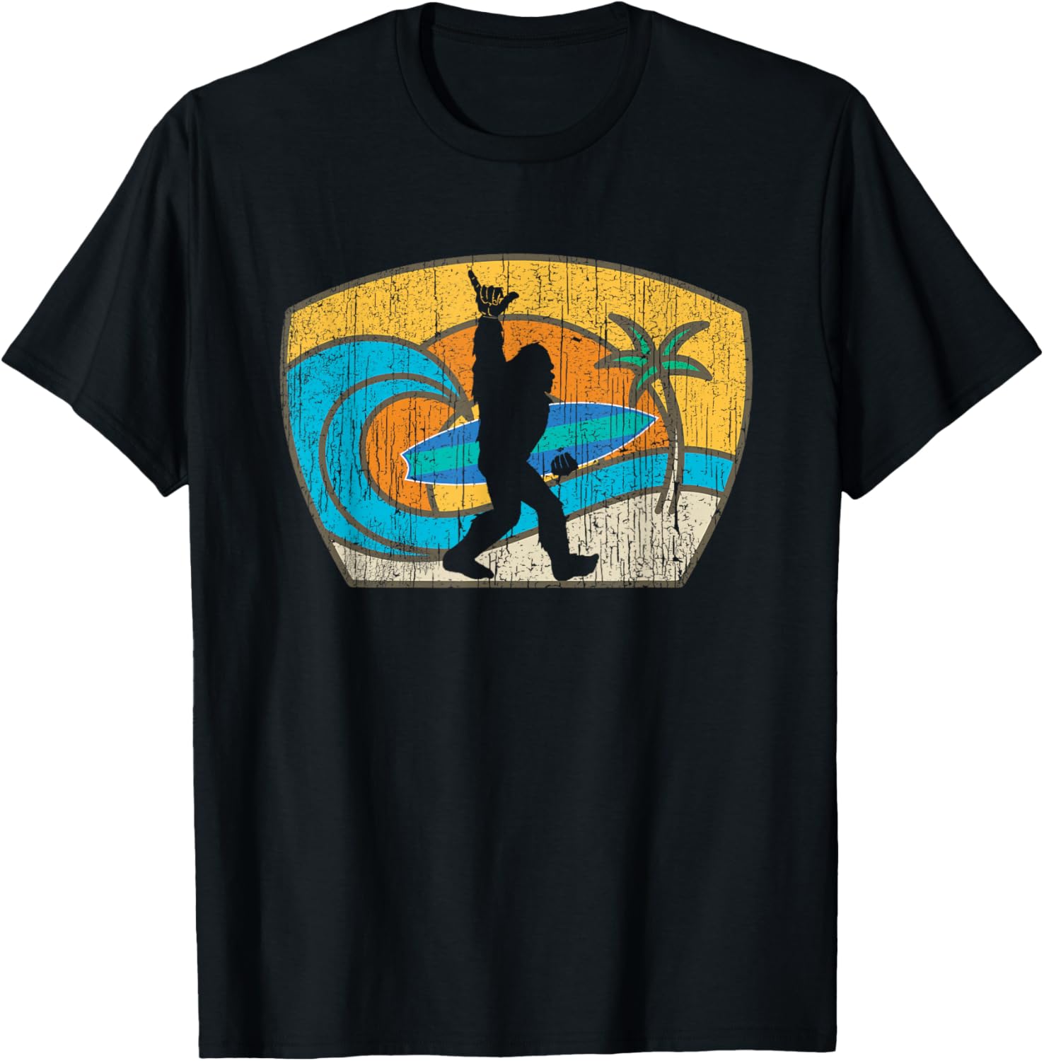 

Bigfoot Retro Surfing Gift for Shaka Aloha Surfer Dude T-Shirt 5XL різнокольоровий