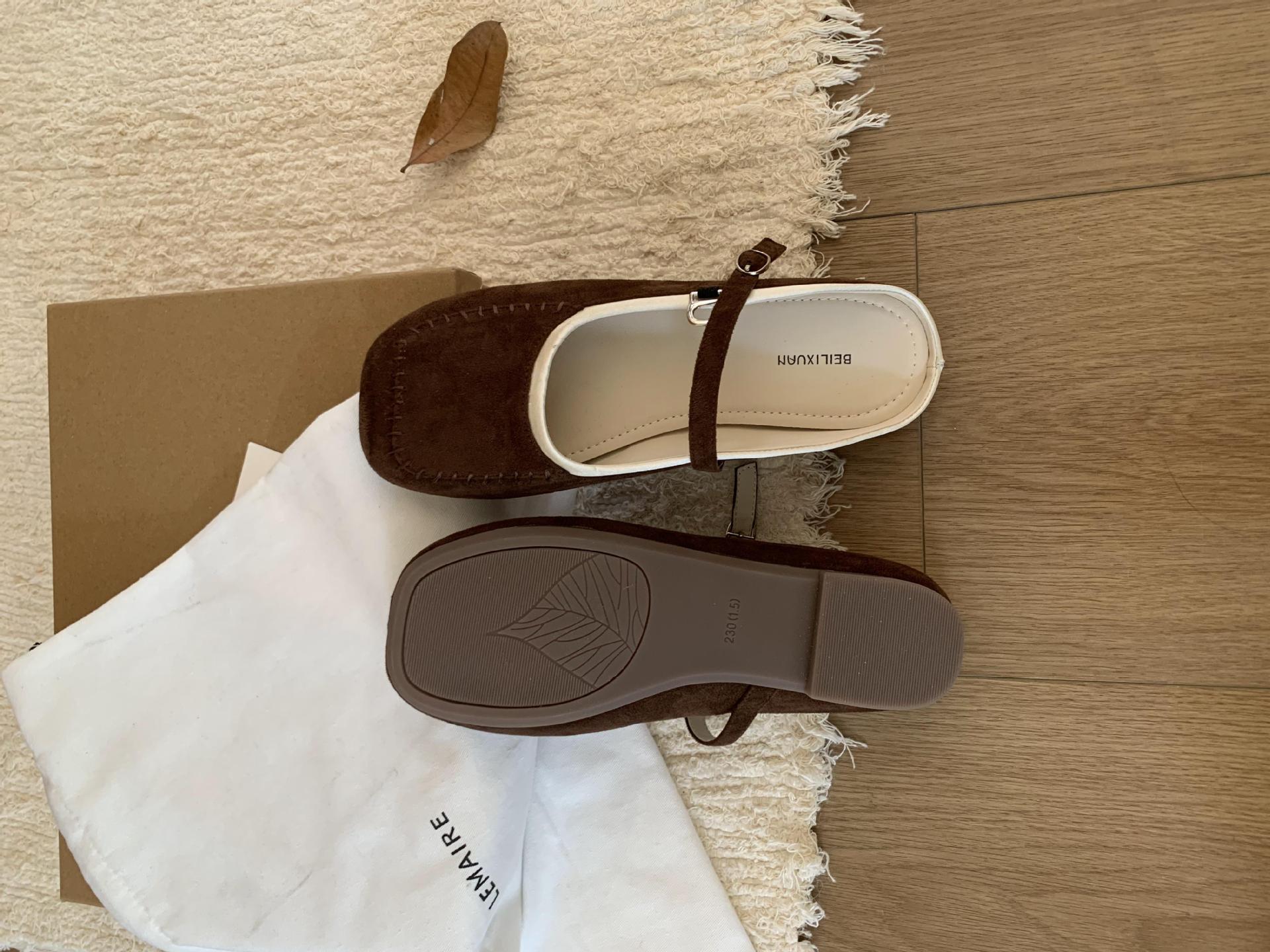 

Cowhide version~ Retro Mary Jane shoes Spring and Autumn 2025 new square head word with light mouth versatile temperament single shoes 39