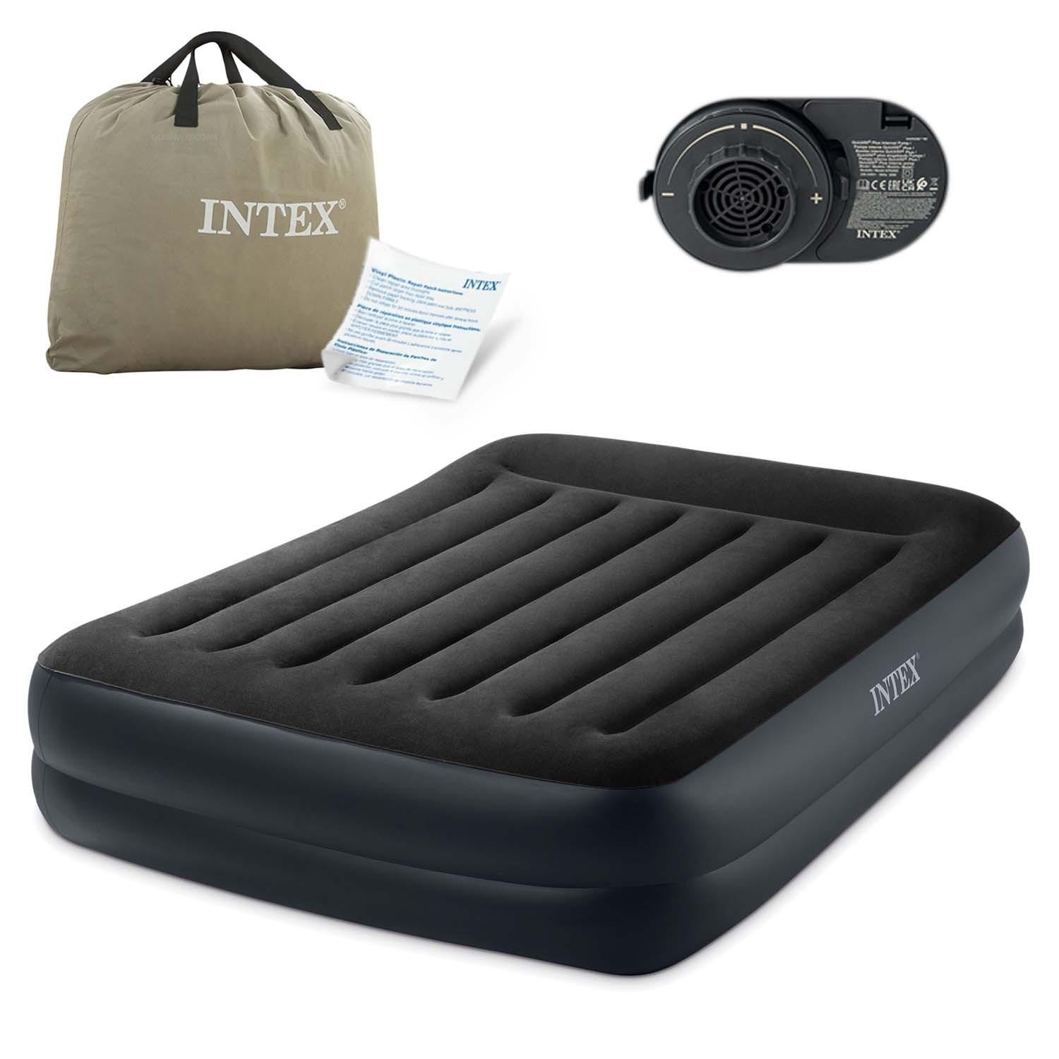 Inflatable mattress 203x152x42 cm with built-in