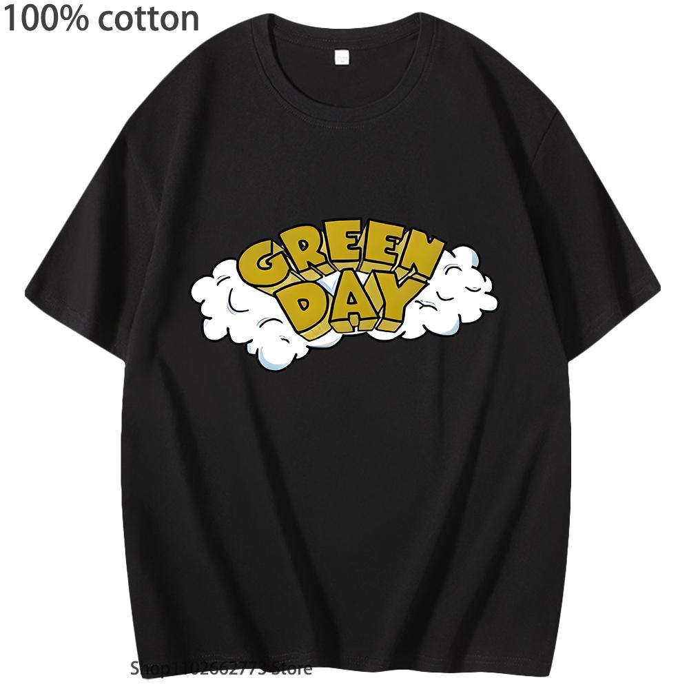 G-green Day Rock Band T Shirt Women Skate Graphic T-Shirts Men Clothing Rock Band Print Tops Cotton Summer Shirt