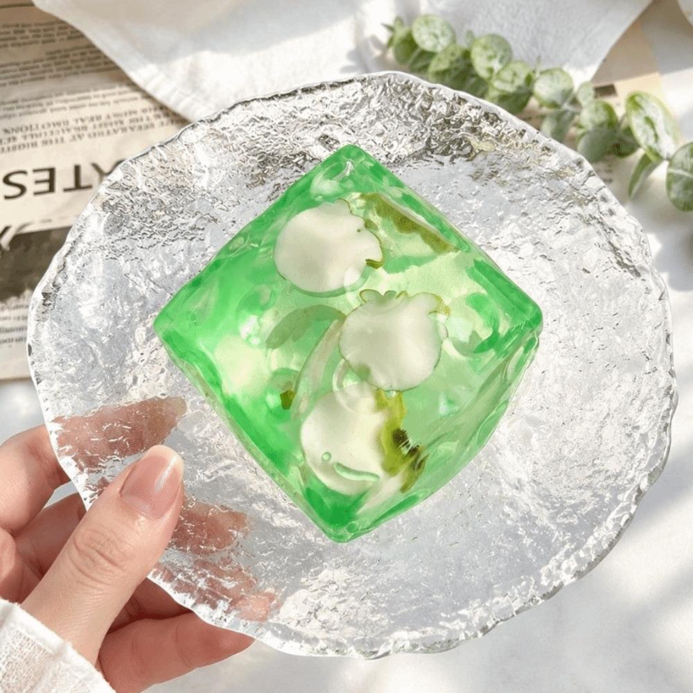 Fruits Theme Cheese Squeezed Cube 5cm Cheese Fidget Toy Fruits Cheese Squishy Toy for Kids Adults