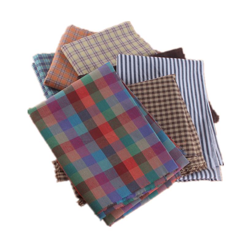 100% Bawełna Mała Krata Tkanina na Metr na Spódnice Ubrania Poszewki na Poduszki Szycie Oddychająca Sukienki Tkanina Różowy Żółty Przyjazna dla Skóry