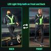 USB Rechargeable LED Reflective Vest Adjustable Waist/Shoulder Night Running Light Up Vest  Runners