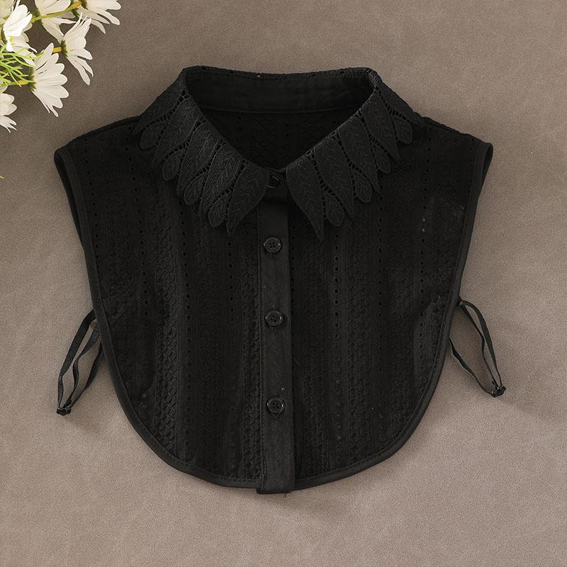 New Fake Collar Shirt Women White Lapel Ruffles Stand False Collar Woman Girls Detachable Collar Lace Removable Half Shirt