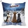 Throw Pillow Cover Xmas Theme Protective Single Side Printing Christmas Party Throw Cushion Cover Holiday Decoration Daily Use