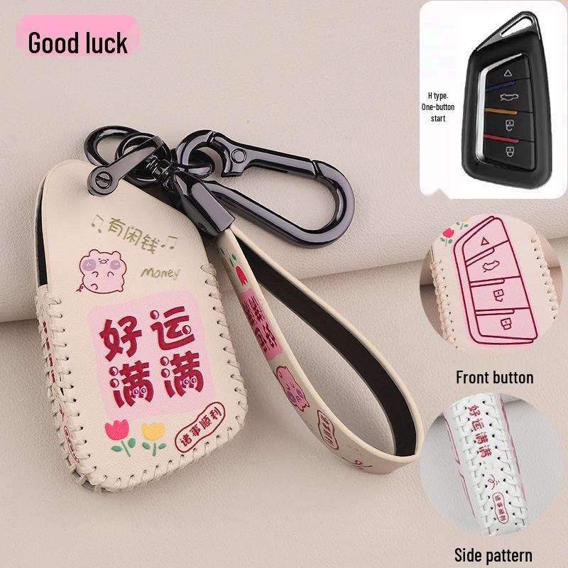 Smart 4-Button Folding Car Key Case with Buckle