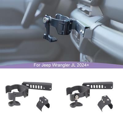Auto Metall Co-pilot Griff Wasser Tasse Halterung Unterstützung Stehen Für Jeep Wrangler JL Für JT Gladiator 2024 Up auto Innen Zubehör