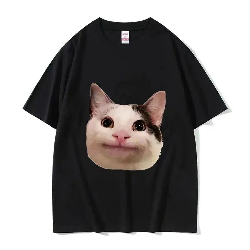 Funny Cute Banana Cat Happy Bananacat Meme Tshirt Unisex Women T-Shirt Cotton Streetwear Short Sleeve T Shirt Tee Clothes