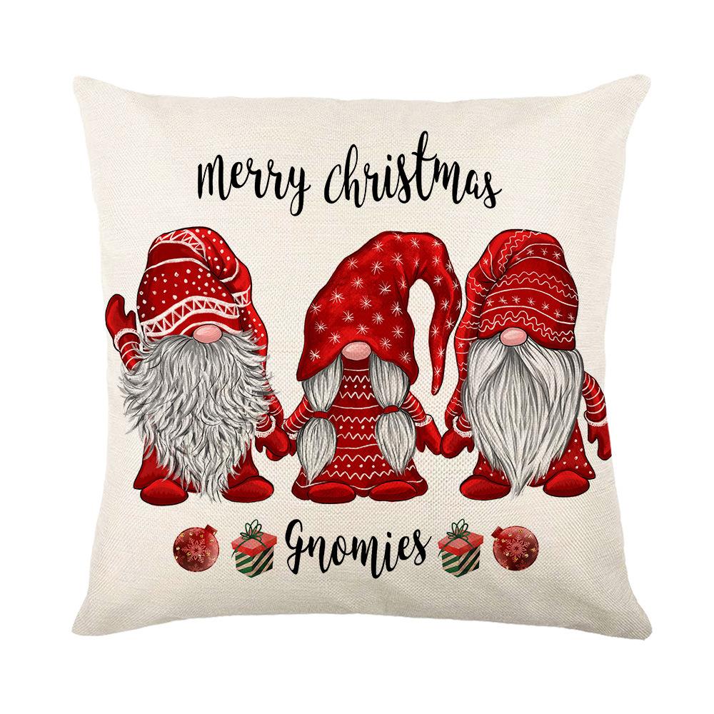 New Christmas Pillow Case Festive Festive Polyester Printed Cushion Home Living Room Sofa Cushion