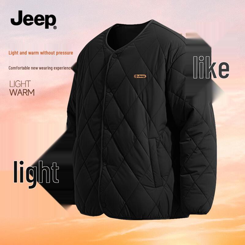 Jeep Men s Loose-fit Drop Shoulder Fleece-Lined Padded Jacket XL