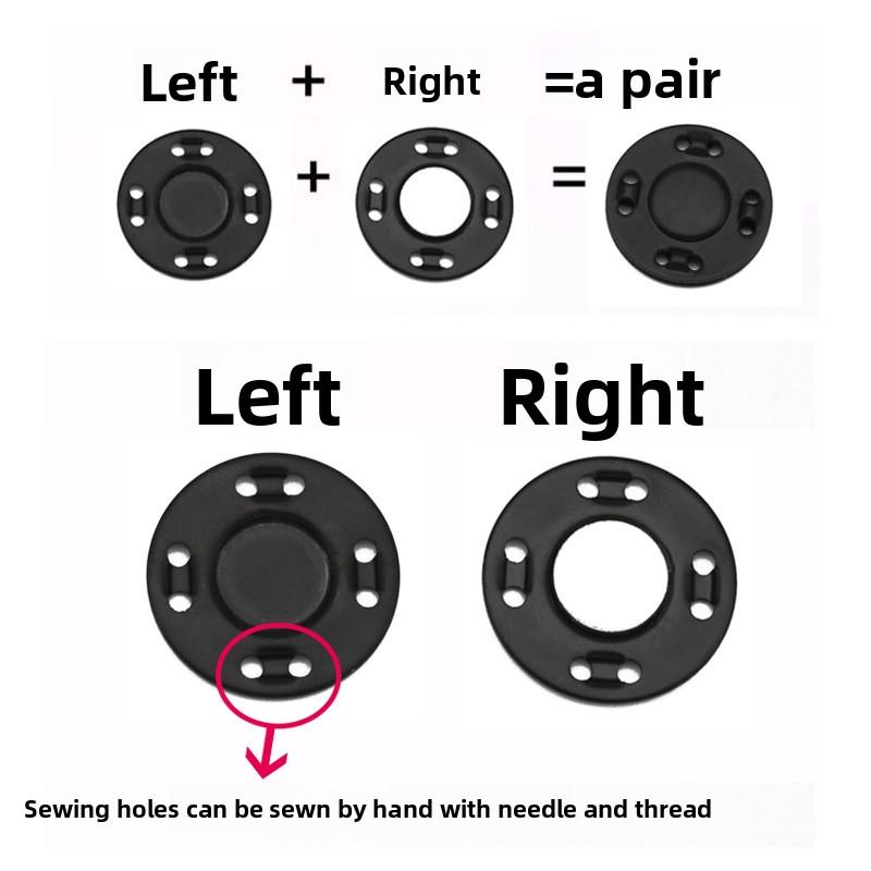 1 Pair Colored Metal Magnet Buckle Round Concealed Button Coat Jacket Magnetic Buckle Ultra-thin Invisible Snap Buckle